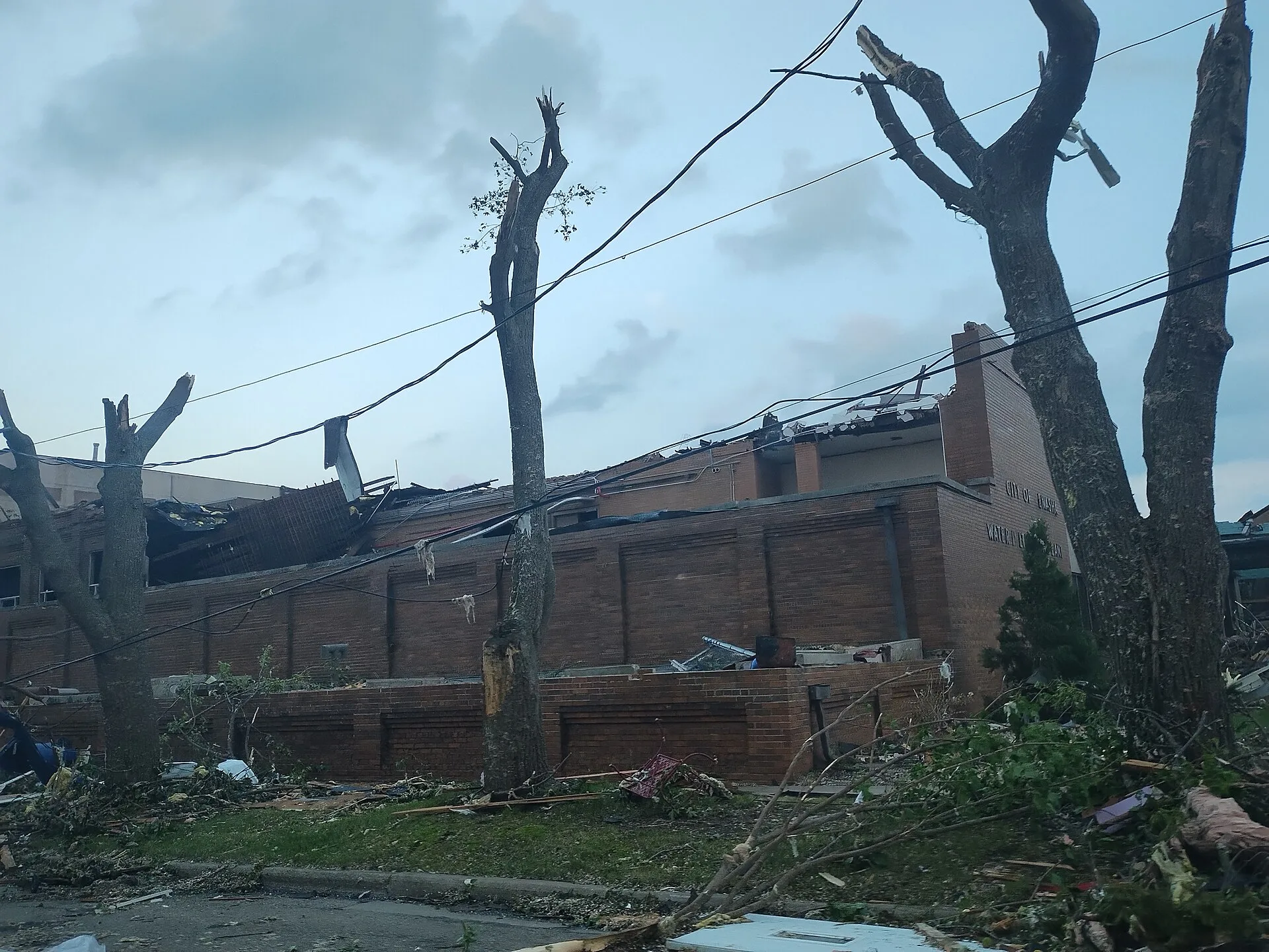 The Menasha City Water Plant following a tornado on July 27, 2026. Commercial Water Damage Restoration Pricing: What Changes vs Residential